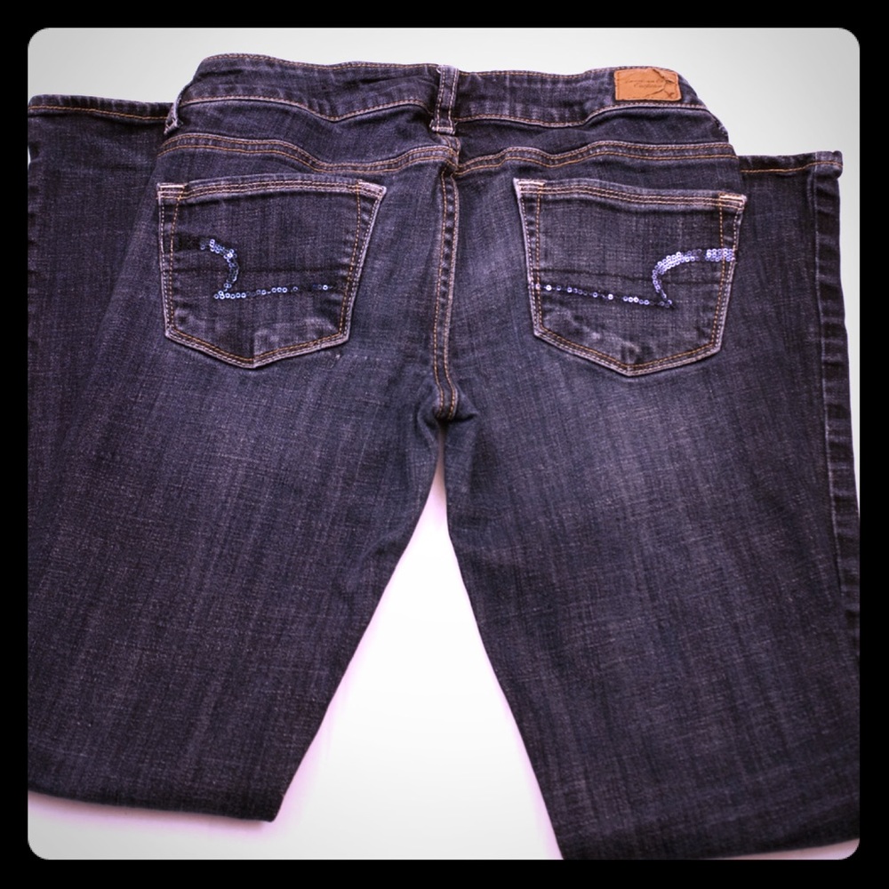 🚨SALE🚨 AEO 🦅 Skinny Kick sequined Jeans